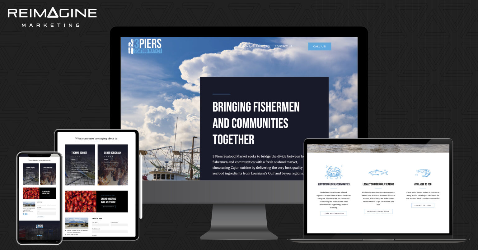 3-piers-website development